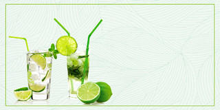 绿色纹理背景水果茶素材青柠素材柠檬素材夏天饮品
